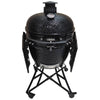 Kamado Barbecue XXL - Evolve Advanced 61 cm - inclusief accessoires - zwarte opzettafels