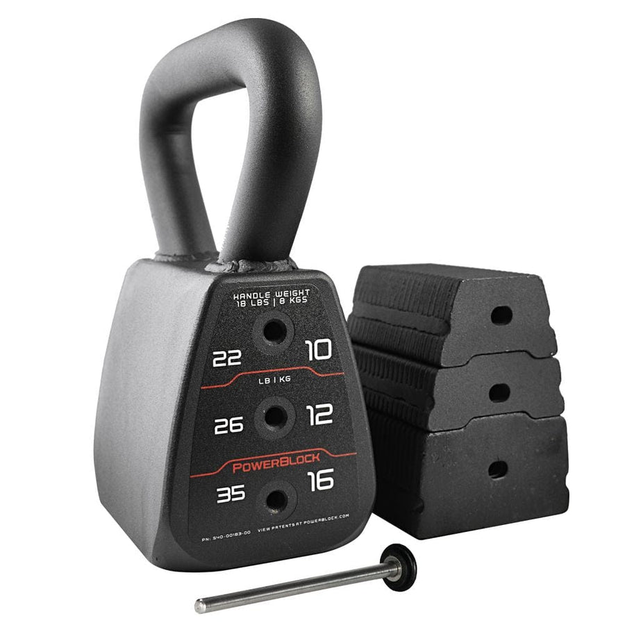 Verstelbare Kettlebell - 8 / 12 / 16 KG - PowerBlock PBKB Verstelbare kettlebells