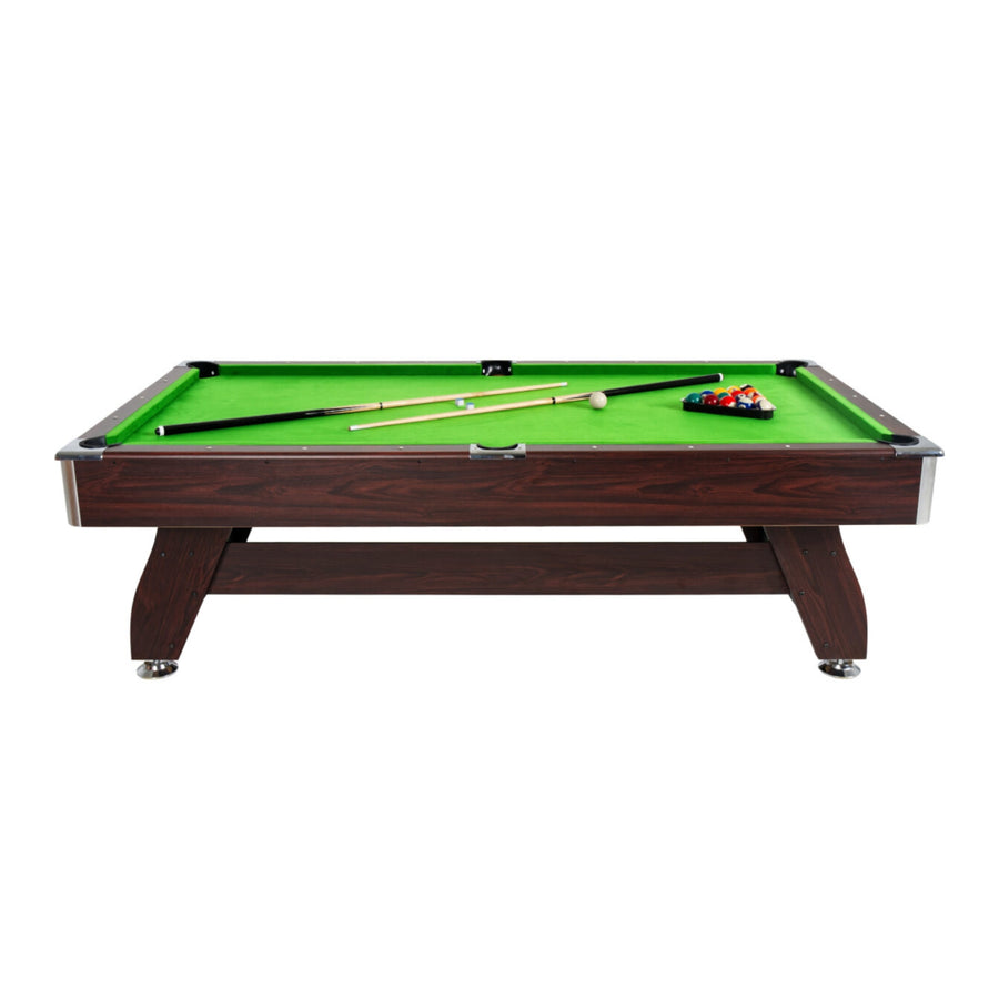 Bruine houten pooltafel - Thunder 9FT - 281 x 155 cm