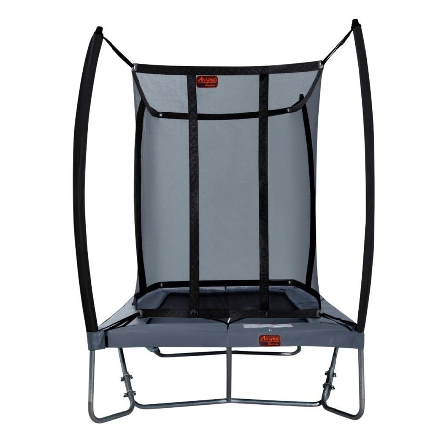 Avyna Pro-Line opbouw trampoline rechthoekig 275x190 (213) met net - HD Plus - grijs - met gratis afdekhoes