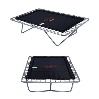 Avyna Pro-Line opbouw trampoline rechthoekig 275x190 (213) met net - HD Plus - grijs - met gratis afdekhoes