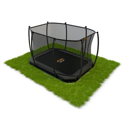 Avyna Pro-Line InGround Trampolin 380 x 255 cm (238) mit Sicherheitsnetz – HD Plus – Grau