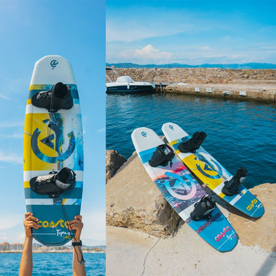 Ensemble wakeboard - Wakeboard Coasto Topaz + Fixations de wakeboard Diamond + Ligne de wakeboard Coasto