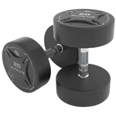 Ensemble d'haltères en uréthane TPU Evolve Fitness (12,5 - 35 KG)