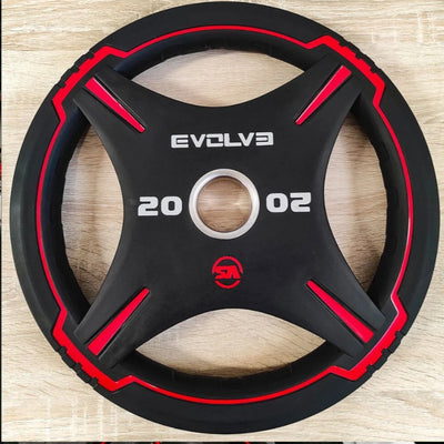 Jeu de plaques de poids en uréthane (6 pièces) - 10 à 25 kg - Evolve Fitness