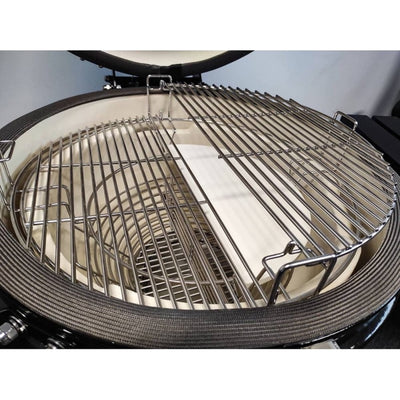 Kamado Barbecue XXL – Evolve Advanced 61 cm – inklusive Zubehör – Tische mit Holzplatte