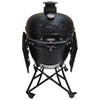 Kamado Barbecue XXL – Evolve Advanced 61 cm – inklusive Zubehör – schwarze Tischplatten