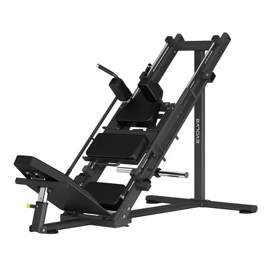 Presse à jambes / Hack Squat Machine - Evolve Fitness Econ Series EC-003 chargé en plaques 