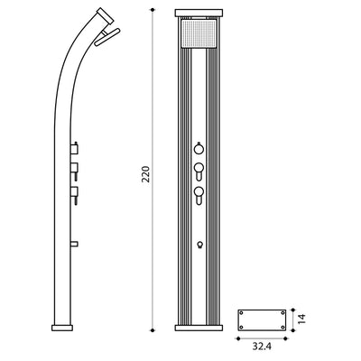 Douche extérieure - Formidra Dada Curve (40L)