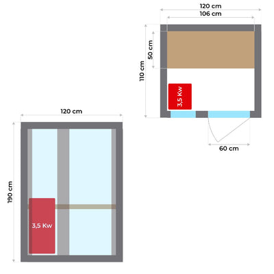 Finse stoomsauna voor 2 personen - France Sauna Zen 2