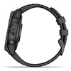 Garmin Epix Pro (G2) 47 mm et 51 mm Sapphire Edition - Titane DLC gris carbone avec bracelet en silicone noir - Montre multisport et extérieur haut de gamme