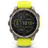 Garmin Fenix ​​​​8 Sapphire Solar - 47 mm &amp; 51 mm - Titane avec bracelet en silicone Amp Yellow/graphite - Montre multisport premium