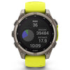 Garmin Fenix 8 Sapphire Solar - 47 mm & 51 mm - Titanium met Amp Yellow/graphite siliconen band - Premium multisport horloge