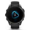 Garmin Fenix ​​​​8 Sapphire - 47 mm / AMOLED - Titane DLC gris carbone avec bracelet en silicone noir - Montre multisport premium