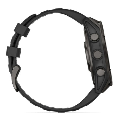 Garmin Fenix 8 Sapphire - 47 mm / AMOLED - Carbon grey DLC-titanium met zwarte siliconen band - Premium multisport horloge