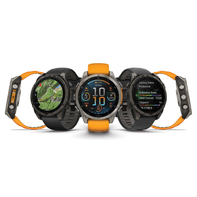 Garmin Fenix 8 Sapphire - 47 mm / AMOLED - Carbon grey DLC-titanium met zwarte siliconen band - Premium multisport horloge