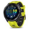 Garmin Forerunner 965 Noir avec bracelet en silicone jaune-noir - 47 mm - Montre de course et multisports premium