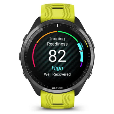 Garmin Forerunner 965 Zwart met geelzwarte siliconen band - 47mm - Premium hardloop & multisport horloge