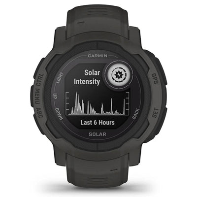 Garmin Instinct 2 Solar Noir / Graphite - 45 mm - Montre intelligente robuste pour les aventures multisports et à énergie solaire