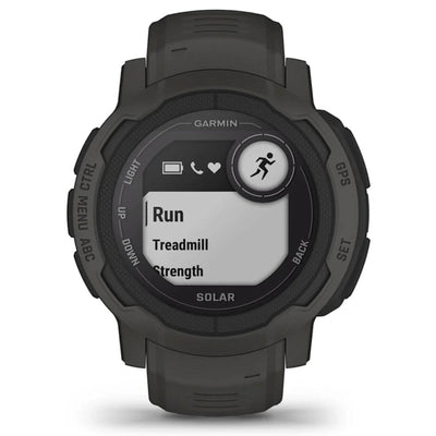 Garmin Instinct 2 Solar Schwarz / Graphit – 45 mm – Robuste Smartwatch für Multisport- und solarbetriebene Abenteuer