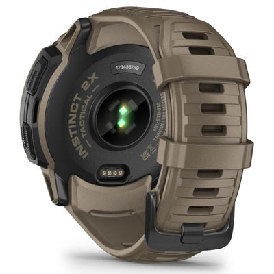 Garmin Instinct 2X Solar Tactical Edition Coyote Tan / Brown - 50 mm - Montre intelligente tactique robuste pour les aventures multisports et alimentées à l'énergie solaire