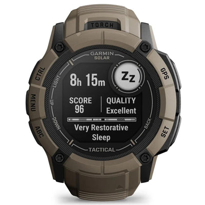 Garmin Instinct 2X Solar Tactical Edition Coyote Tan / Brown – 50 mm – Robuste taktische Smartwatch für Multisport- und solarbetriebene Abenteuer