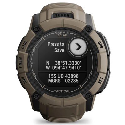 Garmin Instinct 2X Solar Tactical Edition Coyote Tan / Brown – 50 mm – Robuste taktische Smartwatch für Multisport- und solarbetriebene Abenteuer