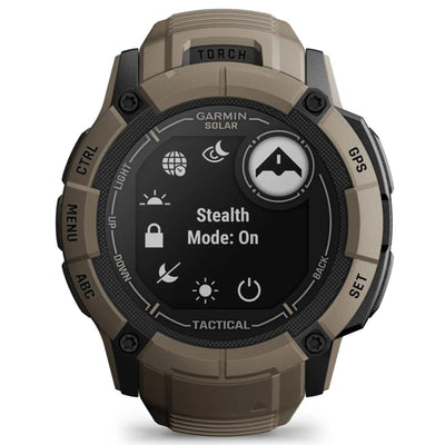 Garmin Instinct 2X Solar Tactical Edition Coyote Tan / Brown - 50 mm - Montre intelligente tactique robuste pour les aventures multisports et alimentées à l'énergie solaire