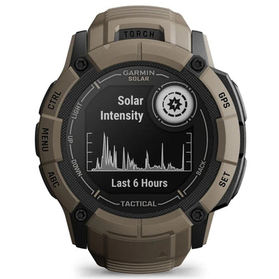 Garmin Instinct 2X Solar Tactical Edition Coyote Tan / Bruin - 50 mm - Robuuste tactische smartwatch voor multisport & avontuur op zonne-energie