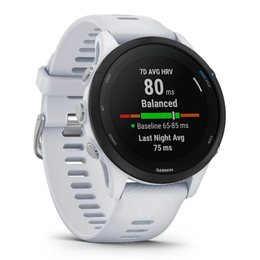 Garmin Forerunner 255 Music White - 46mm - Montre running &amp; multisport