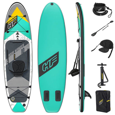 SUP-Board-Set – Hydro Force Aqua Wander TravelTech Convertible – mit Kajaksitz und Zubehör – 305 x 84 x 12 cm