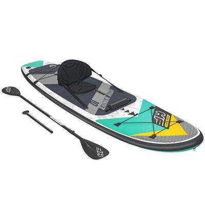 SUP-Board-Set – Hydro Force Aqua Wander TravelTech Convertible – mit Kajaksitz und Zubehör – 305 x 84 x 12 cm