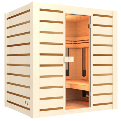 Hybrid-Kombi-Sauna (Infrarot &amp; Dampf) für 4 Personen – Holl's Hybrid-Kombi-Sauna