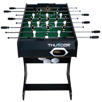 Inklapbare tafelvoetbaltafel - Thunder Black & White 4FT - 121,5 cm x 61 cm x 79 cm