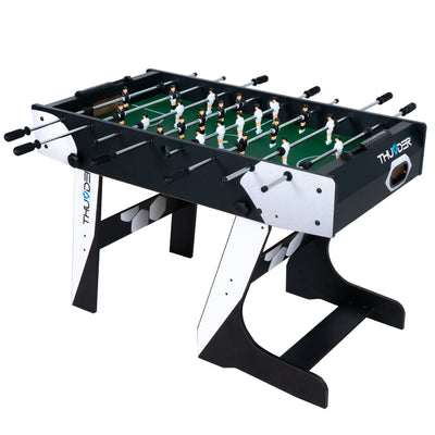 Inklapbare tafelvoetbaltafel - Thunder Black & White 4FT - 121,5 cm x 61 cm x 79 cm