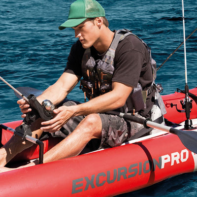 Kayak gonflable avec pagaies, pompe, sac à dos et siège kayak - Intex Excursion Pro - 1 personne