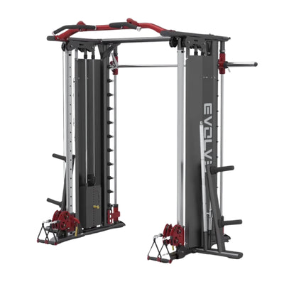 Multifunctionele Smith Machine & Cable Crossover - Steekgewichten - Evolve Fitness PL-PR-950