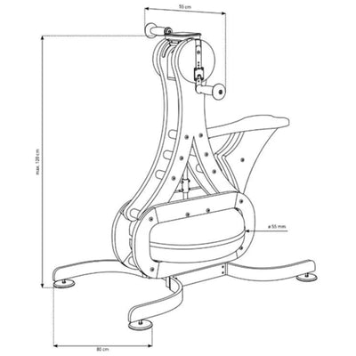 NOHRD WaterGrinder Walnut Oberkörpertrainer – Walnuss – Kostenlose Installation