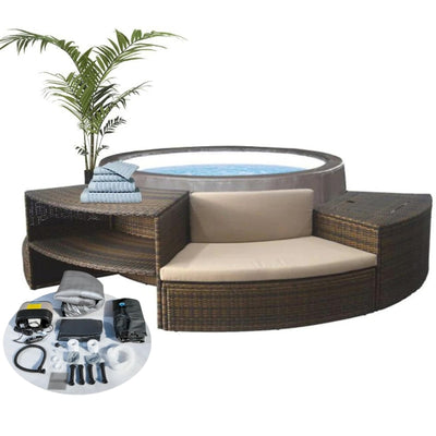 Jacuzzi apparent NetSpa Vita Premium avec mobilier pour 5/6 personnes