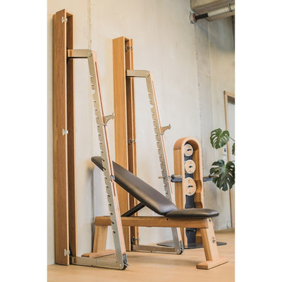 NOHRD Squat Rack Eiche – Wandmontage – Eichenholz