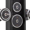 NOHRD Weight Plate Tower All Black - Set met Gungnir Dumbbells & Barbell - Zwart gebeist eikenhout