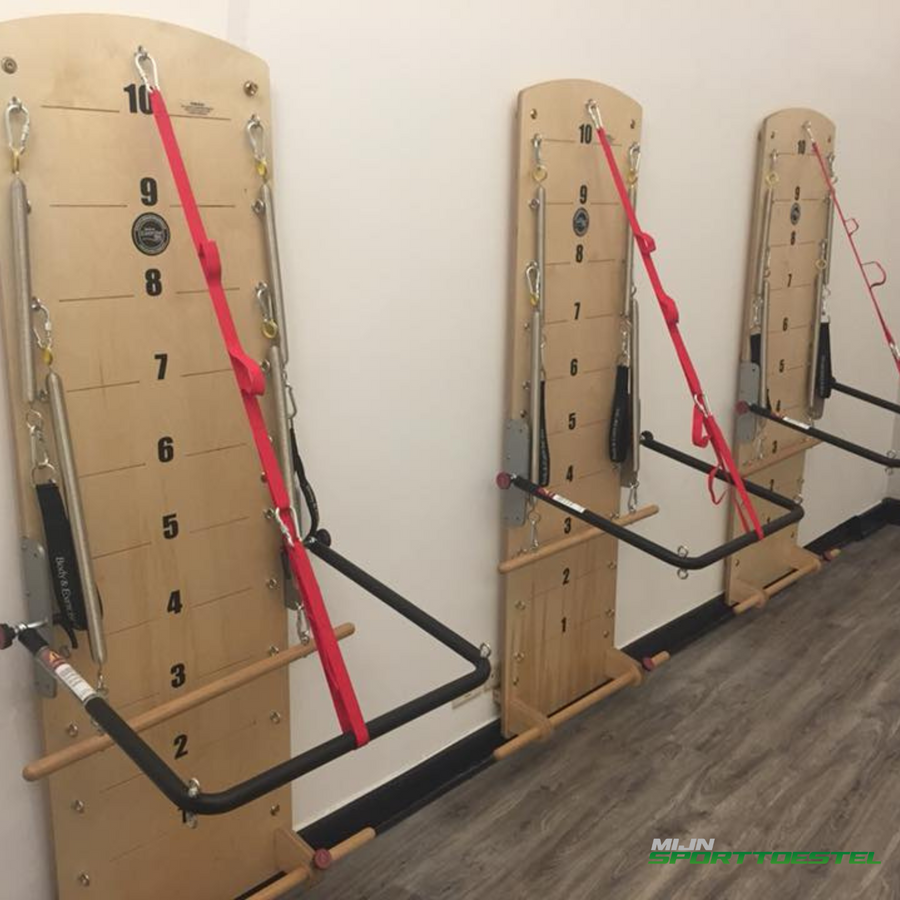 Unité murale Pilates en bois – Mur postural Pilates pour le corps et l’exercice (P009) 