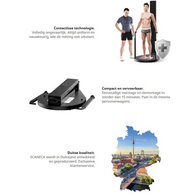 Scaneca 3D Virtual Body Scanner - voor professionele sport/zorg organisaties