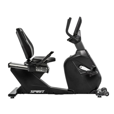 Spirit Fitness CR1000ENT Phantom - Vélo d'appartement couché professionnel avec écran de divertissement tactile