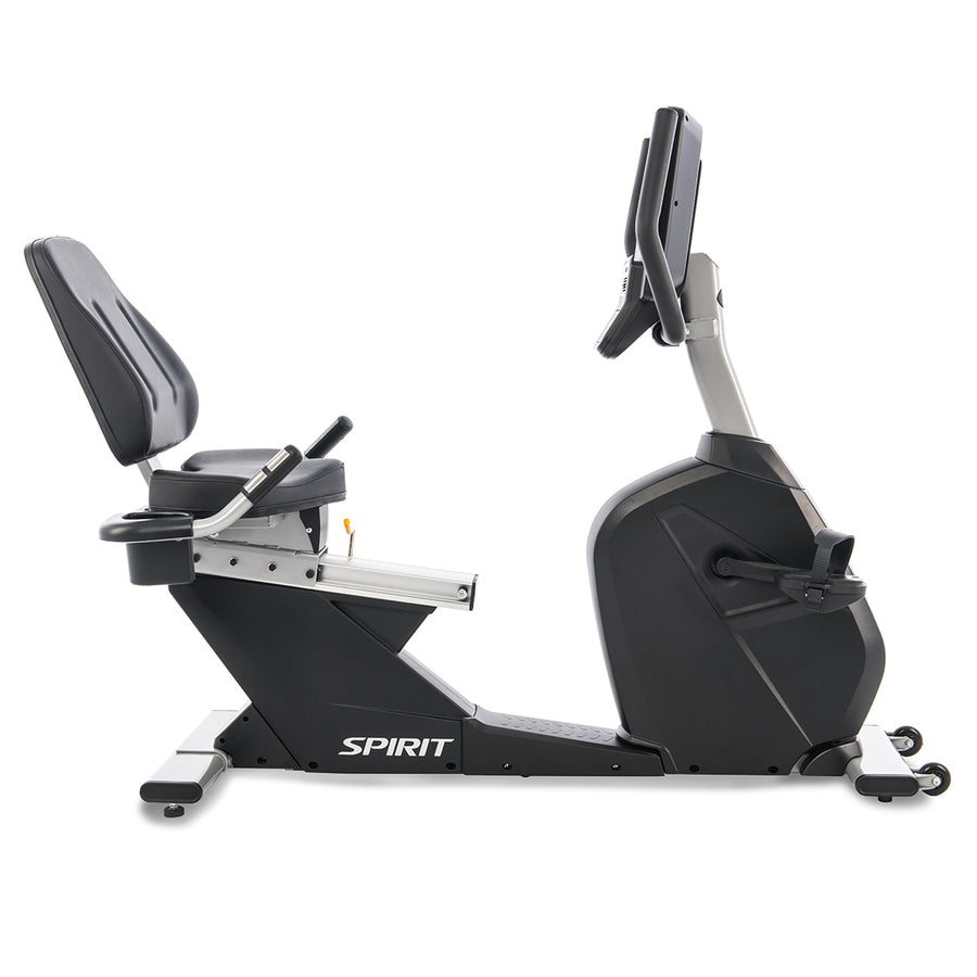 Vélo couché Spirit Fitness CR800ENT - avec console de divertissement