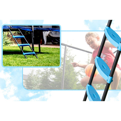 Thunder Rectangle opbouw trampoline vierkant (244x366 cm) met net - blauw