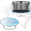 Thunder Deluxe opbouw trampoline rond (Ø366 cm) met net - blauw