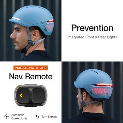 Unit 1 Faro Maverick (Bleu / Medium) - Casque de cyclisme intelligent avec MIPS et de nombreuses fonctionnalités uniques