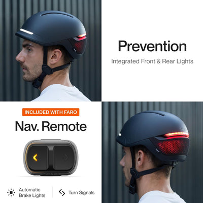 Unit 1 Faro Blackbird (Noir / Large) - Casque de vélo intelligent avec MIPS et de nombreuses fonctionnalités uniques