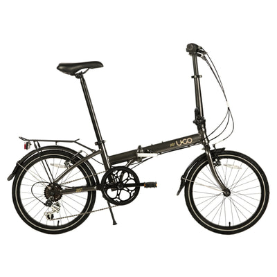 Vouwfiets - U GO Just D6 20" - Iron Grey - 6-speed derailleur - V brakes